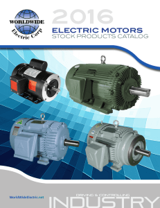 2016 electric motors - WorldWide Electric Corp.