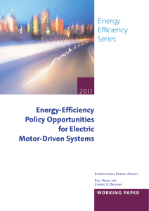 Energy-efficiency policy opportunities for electric motor