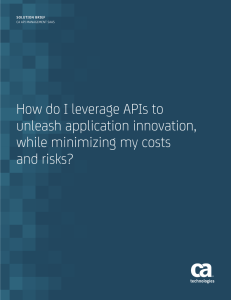 How do I leverage APIs to unleash application innovation, while