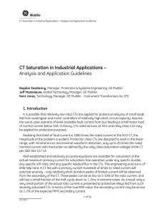 CT Saturation in Industrial Applications