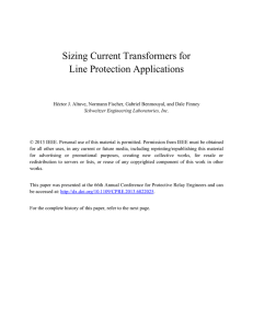 Sizing Current Transformers for Line Protection Applications