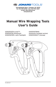 Manual Wire Wrapping Tools User`s Guide