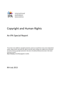 Copyright and Human Rights - International Publishers Association