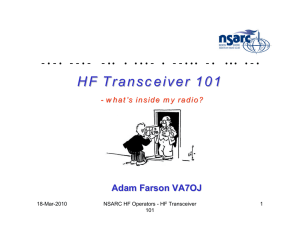 HF Transceiver 101
