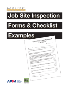 Job Site Inspection Report