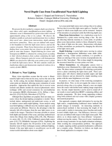 Novel Depth Cues from Uncalibrated Near-field Lighting