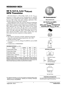 NSS60601MZ4 - 60 V, 6.0 A, Low VCE(sat)