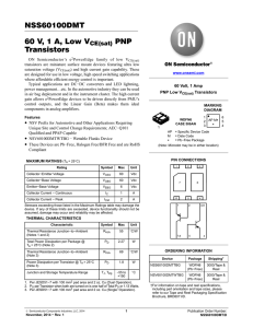 NSS60100DMT - Low VCE(sat) PNP Transistors, 60 V, 1 A