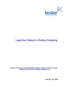 Lead-free Defects in Reflow Soldering