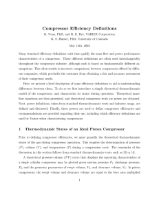 Compressor Efficiency Definitions