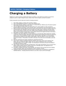 SAFTEY/TESTING | Charging A Battery Charging A Battery