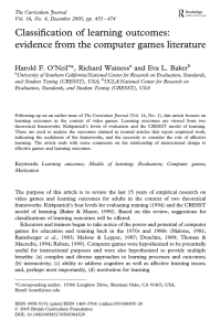 Classification of learning outcomes: evidence from the computer