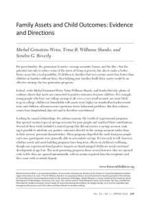 Family Assets and Child Outcomes: Evidence and Directions