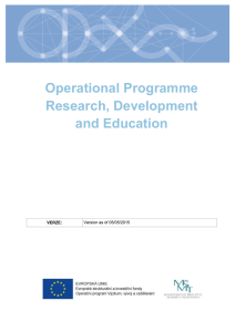Operational Programme Research, Development and Education