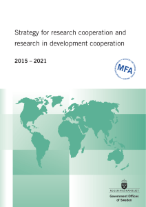 Strategy for research cooperation and research in development