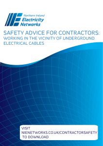 Safety Advice for Contractors underground cables