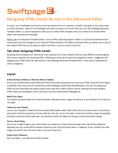 Designing HTML Emails for Use in the Advanced Editor
