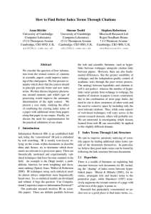 How to Find Better Index Terms Through Citations