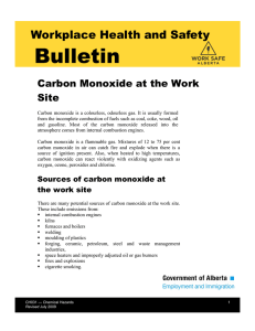 Carbon Monoxide at the Work Site (Bulletin