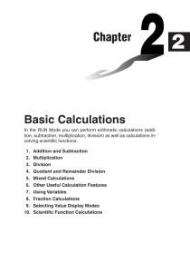 Chapter 2 Basic Calculations