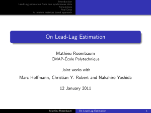 On Lead-Lag Estimation