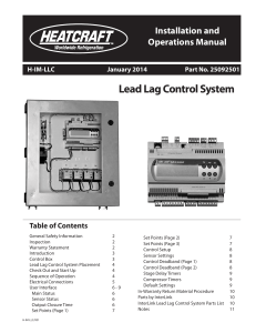 Lead Lag Control System - Heatcraft Worldwide Refrigeration