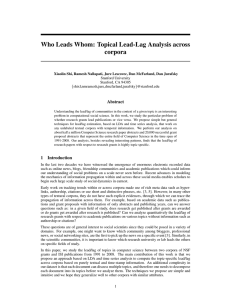 Who Leads Whom: Topical Lead-Lag Analysis across corpora
