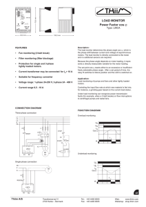 LOAD MONITOR Power Factor cos φ