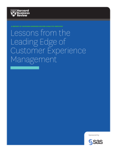 Lessons from the Leading Edge of Customer Experience