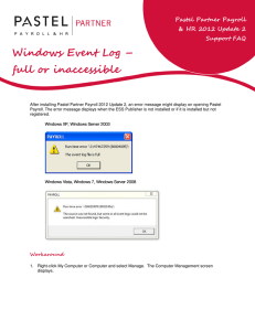 Windows Event Log – full or inaccessible