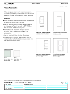 seeTouch Glass Faceplate SPEC (369756)