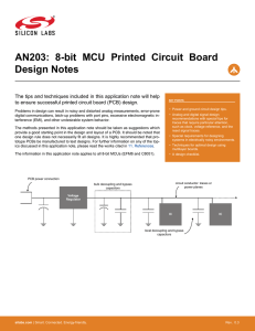 AN203: 8-bit MCU Printed Circuit Board Design Notes