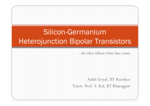 Silicon-Germanium Heterojunction Bipolar Transistors