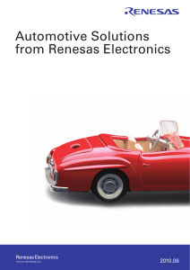 Automotive Solutions from Renesas Electronics