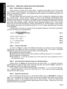 SECTION 24 TIMING BELT DRIVE SELECTION