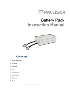 Battery Pack Instruction Manual