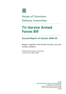 Tri–Service Armed Forces Bill