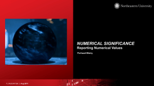 NUMERICAL SIGNIFICANCE