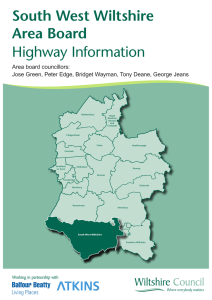 South West Wiltshire Area Board Highway