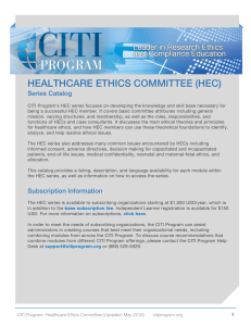 Healthcare Ethics Committee (HEC)