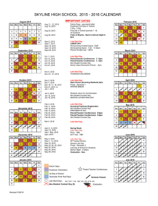 Red-Gold Calendar - Skyline High School