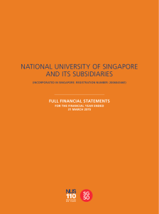 notes to the financial statements - National University of Singapore