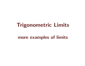 Trigonometric Limits