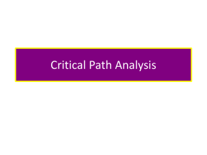 Critical Path Presentation