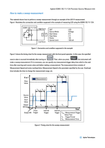 How to make a sweep measurement