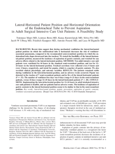 Lateral-Horizontal Patient Position and