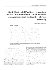 Static Horizontal Positions Determined with a Consumer