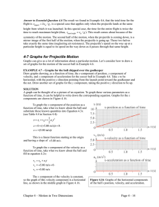 4-7 Graphs for Projectile Motion