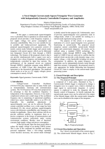 A Novel Simple Current-mode Square/Triangular Wave Generator