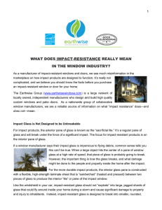 what does impact-resistance really mean in the window industry?